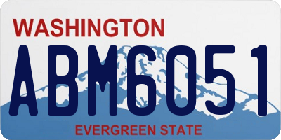 WA license plate ABM6051