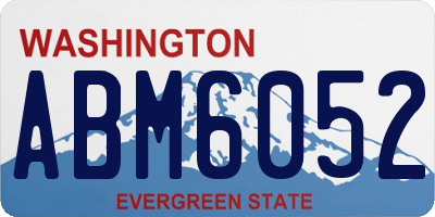 WA license plate ABM6052