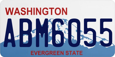 WA license plate ABM6055