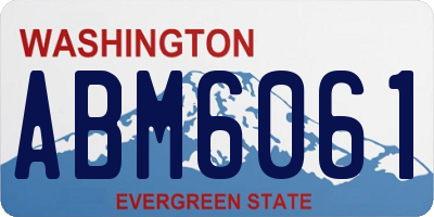 WA license plate ABM6061
