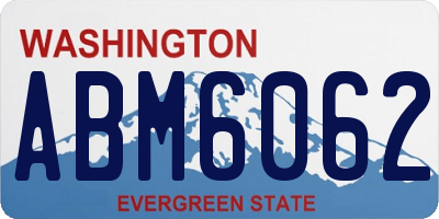 WA license plate ABM6062