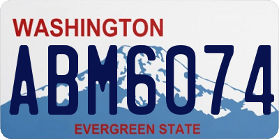 WA license plate ABM6074