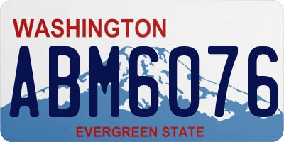 WA license plate ABM6076