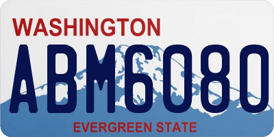 WA license plate ABM6080