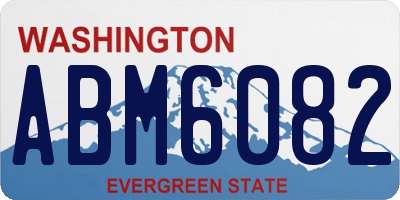 WA license plate ABM6082