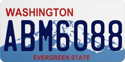 WA license plate ABM6088