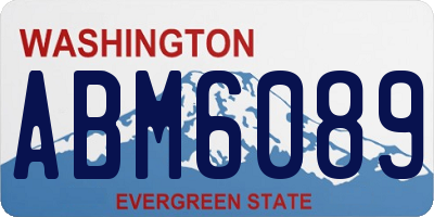 WA license plate ABM6089