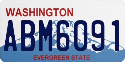 WA license plate ABM6091