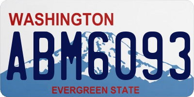 WA license plate ABM6093