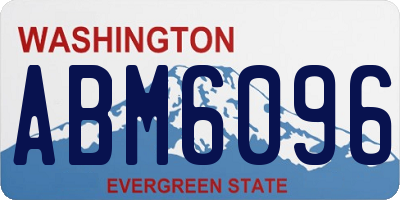 WA license plate ABM6096