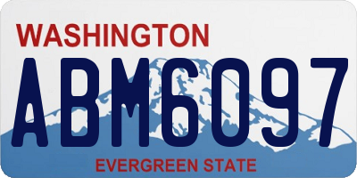 WA license plate ABM6097