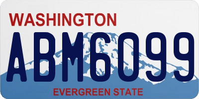 WA license plate ABM6099
