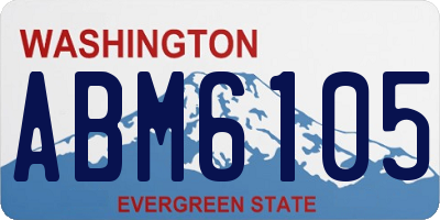 WA license plate ABM6105