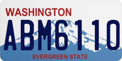WA license plate ABM6110