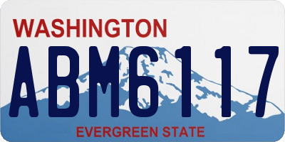 WA license plate ABM6117