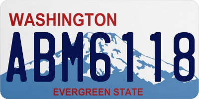 WA license plate ABM6118