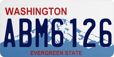 WA license plate ABM6126