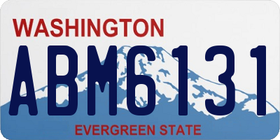 WA license plate ABM6131