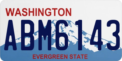 WA license plate ABM6143
