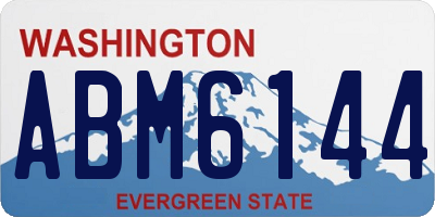 WA license plate ABM6144