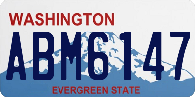 WA license plate ABM6147