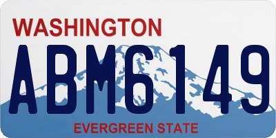 WA license plate ABM6149