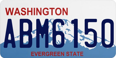 WA license plate ABM6150