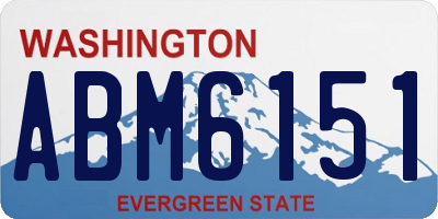 WA license plate ABM6151