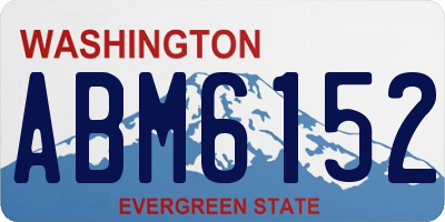 WA license plate ABM6152