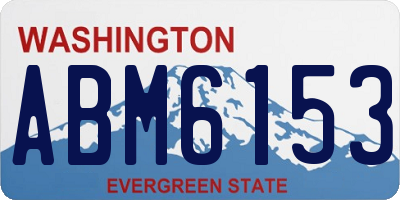 WA license plate ABM6153