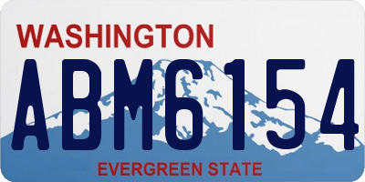 WA license plate ABM6154