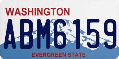 WA license plate ABM6159