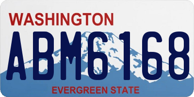 WA license plate ABM6168
