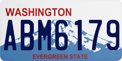 WA license plate ABM6179