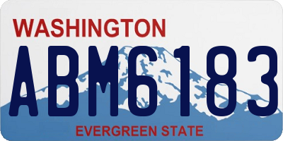 WA license plate ABM6183