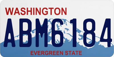 WA license plate ABM6184