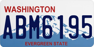 WA license plate ABM6195