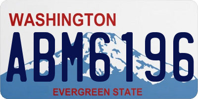 WA license plate ABM6196