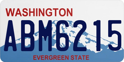 WA license plate ABM6215
