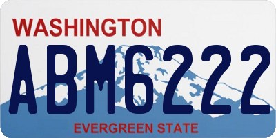WA license plate ABM6222