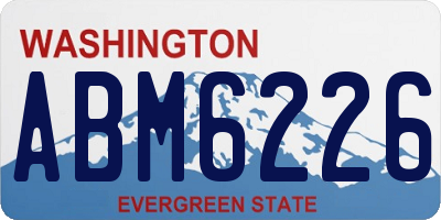 WA license plate ABM6226