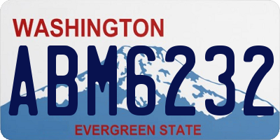 WA license plate ABM6232