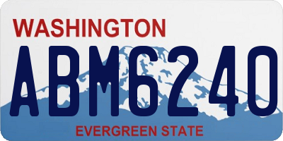 WA license plate ABM6240