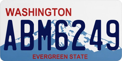 WA license plate ABM6249