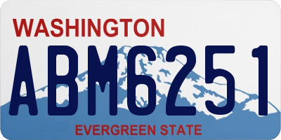 WA license plate ABM6251