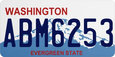 WA license plate ABM6253