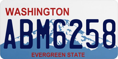 WA license plate ABM6258