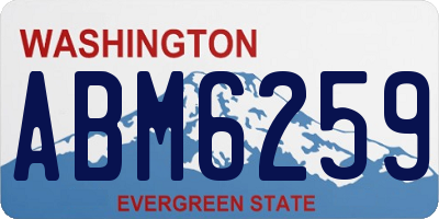 WA license plate ABM6259