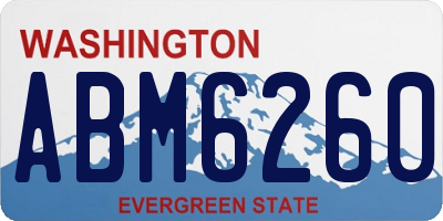 WA license plate ABM6260