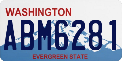 WA license plate ABM6281